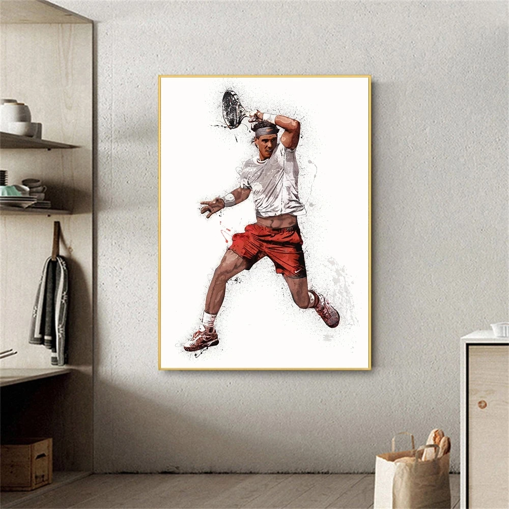 Плакат Rafa Надаль известный Теннисный плеер холст принты настенное искусство