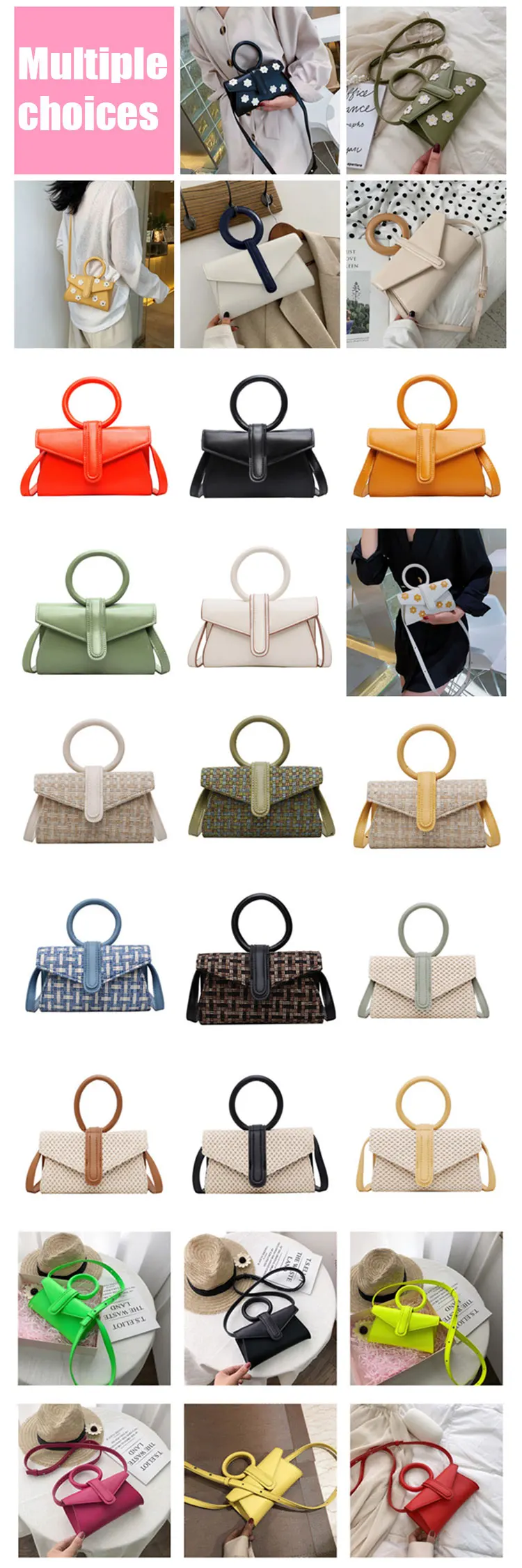 Fluorescent Color Envelope Bag For Ladies Retro High Quality Pu Leather Handbags Female Wome Elegant Korean Style Crossbody Bags
