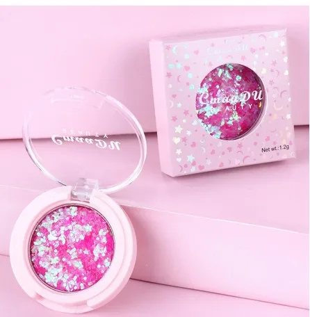 2021 самая дешевая пудра для глаз палитра теней век Сияющие Блестки пентаграмма