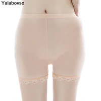 soft ice silk safety pants lace spring and summer season light proof three point safety pants for women