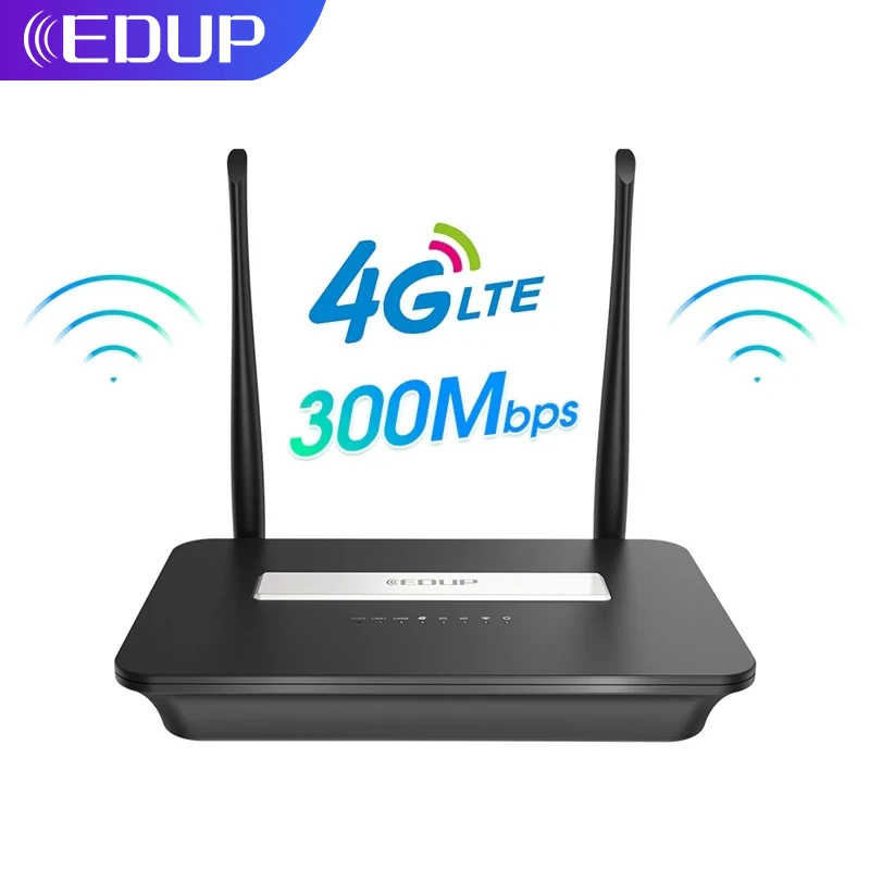 Wi Fi роутер EDUP со слотом для SIM карты умная точка доступа 4G RJ45 WAN LAN CPE|Беспроводные