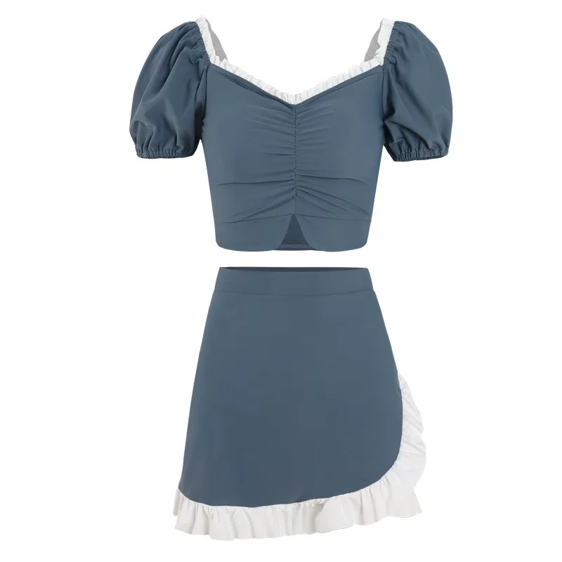 

Swimsuit One Piece Women Sports Swimwear Push Up Swim Suit For Plus Size 2021 New Skirt Split Hot Floral Cotton Sierra Surfer