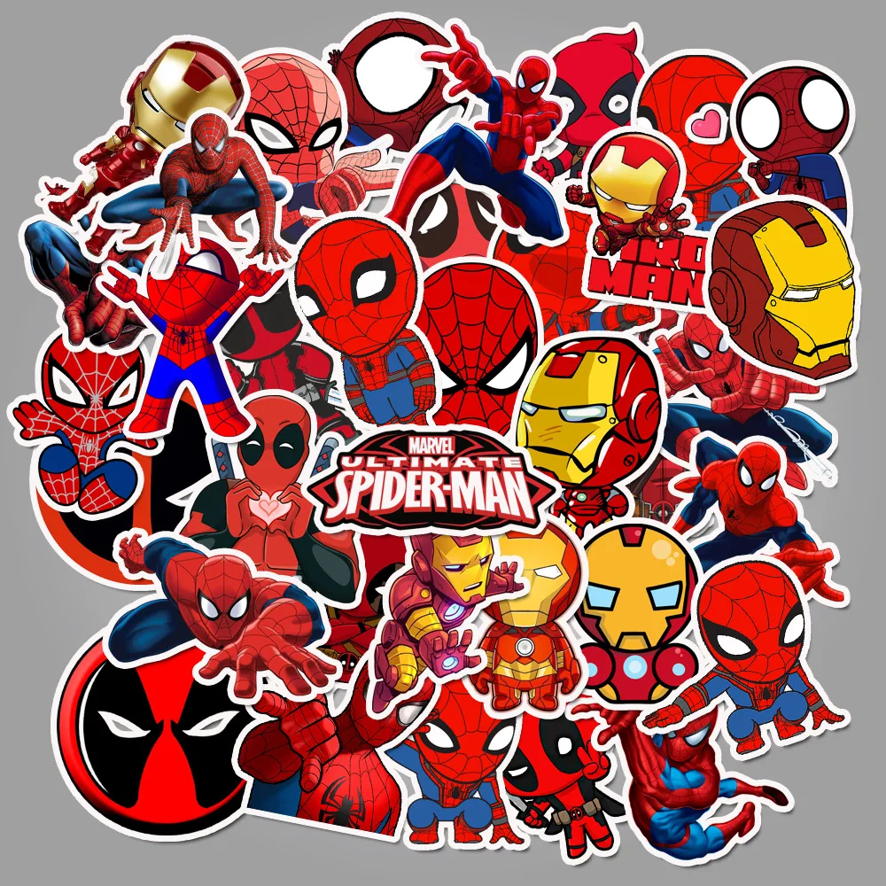 35 шт мультфильм Человек-паук наклейки для ноутбука мото скейтборд багаж