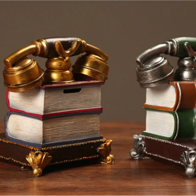 Креативные украшения для дома из смолы орнамент ретро модель книги телефона