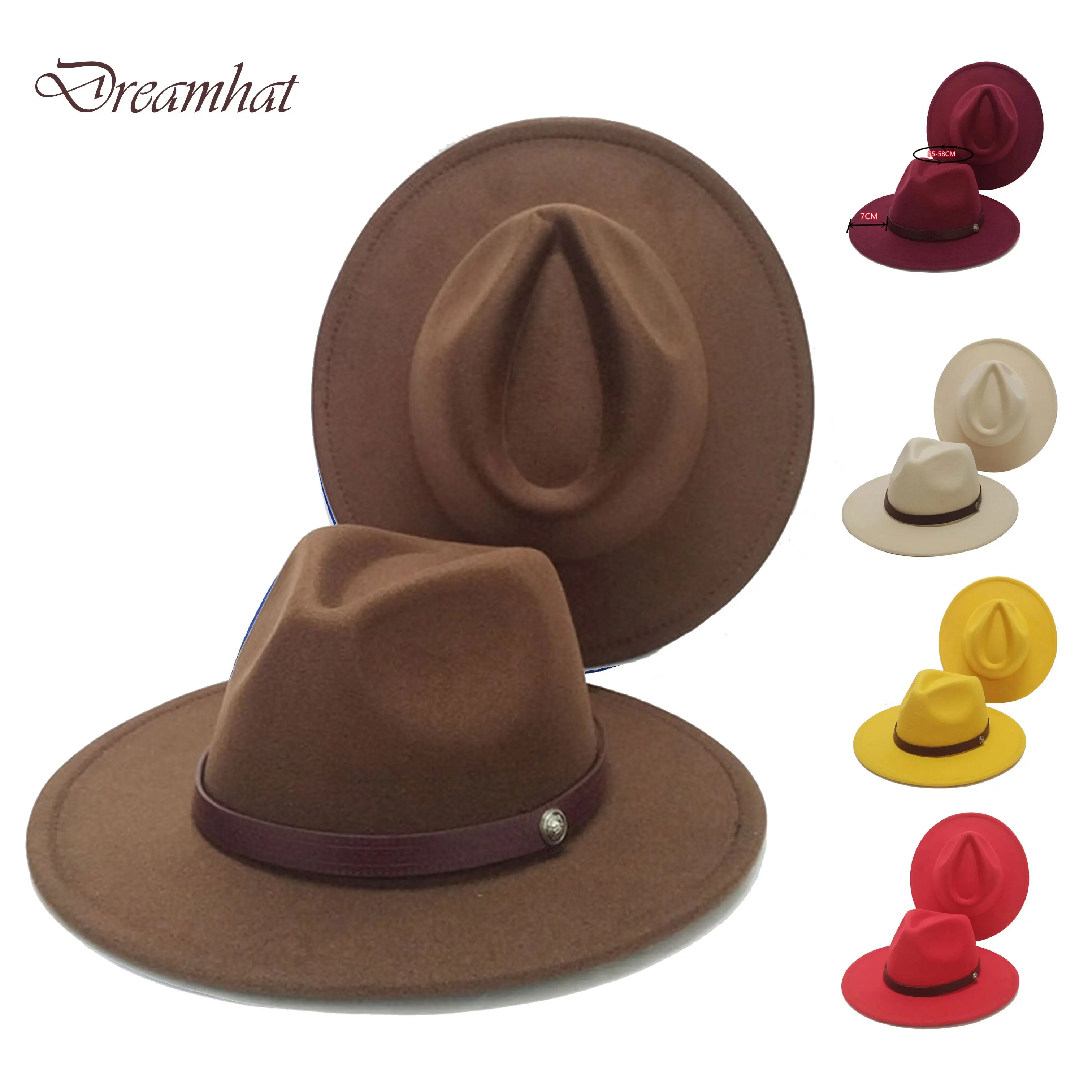 

Шапка в стиле ретро для мужчин и женщин, шляпа Федора, ковбойская Панама, с широкими полями, в церковном стиле, в стиле джаз, для осени и зимы