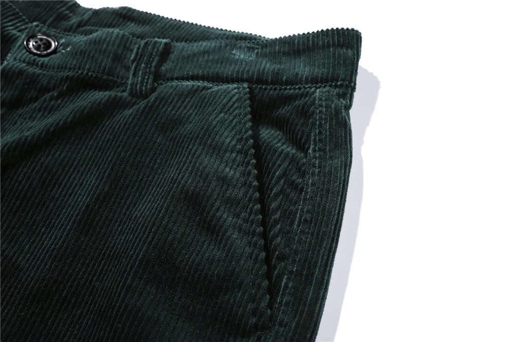 Вельветовые однотонные брюки с карманами карго мужские винтажные шаровары