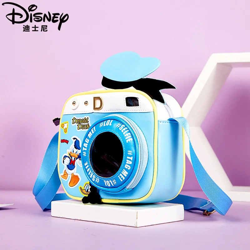 disney minckey minnie mouse donald duck kids bags baby boys girls 3d camera bag cute cartoon purse pu zipper backpacks gift free global shipping