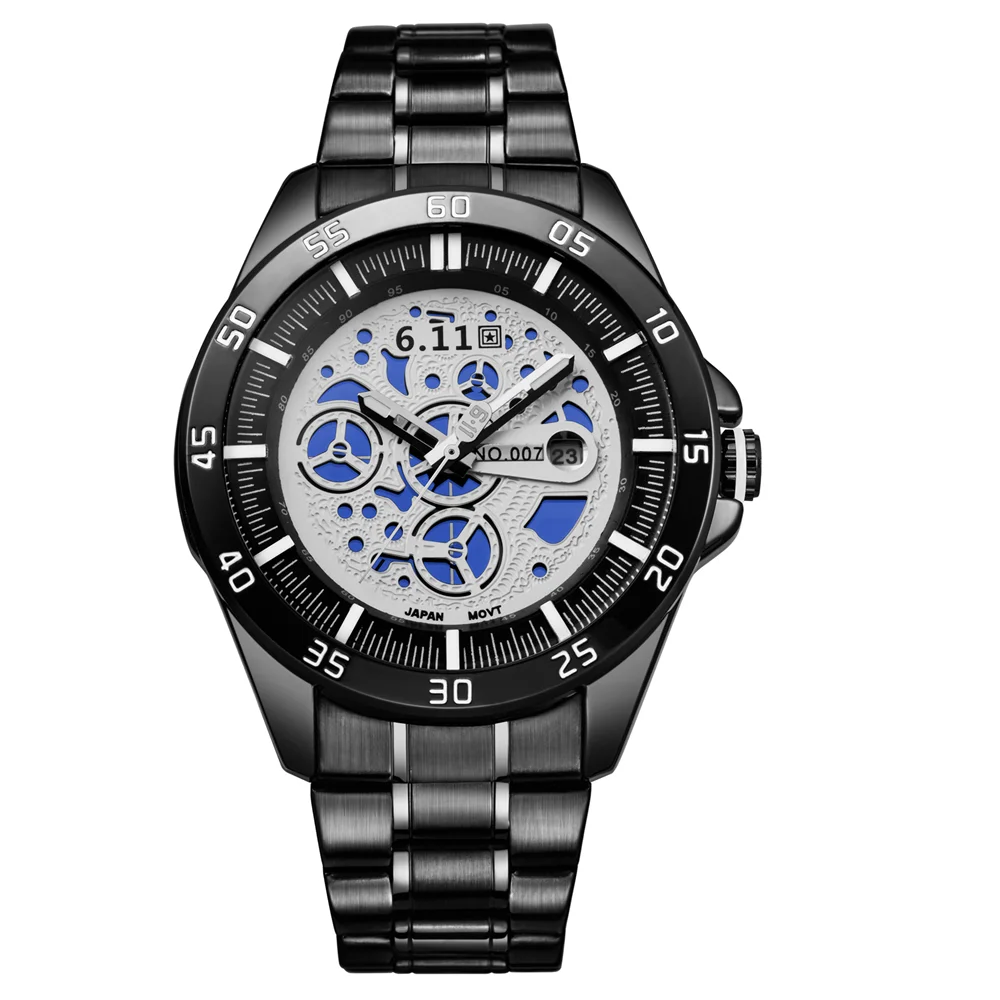 611-007-2 6,11 солнечные часы Топ бренд часы мужские reloj macsulino light energy кварцевые часы со стальным ремешком водонепроницаемые часы с календарем Мужские - Цвет: 611-007-2