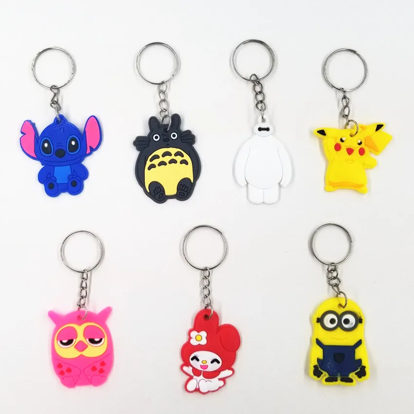 Милый мультяшный розовый сова синий стежок брелок женская сумка для мальчиков и