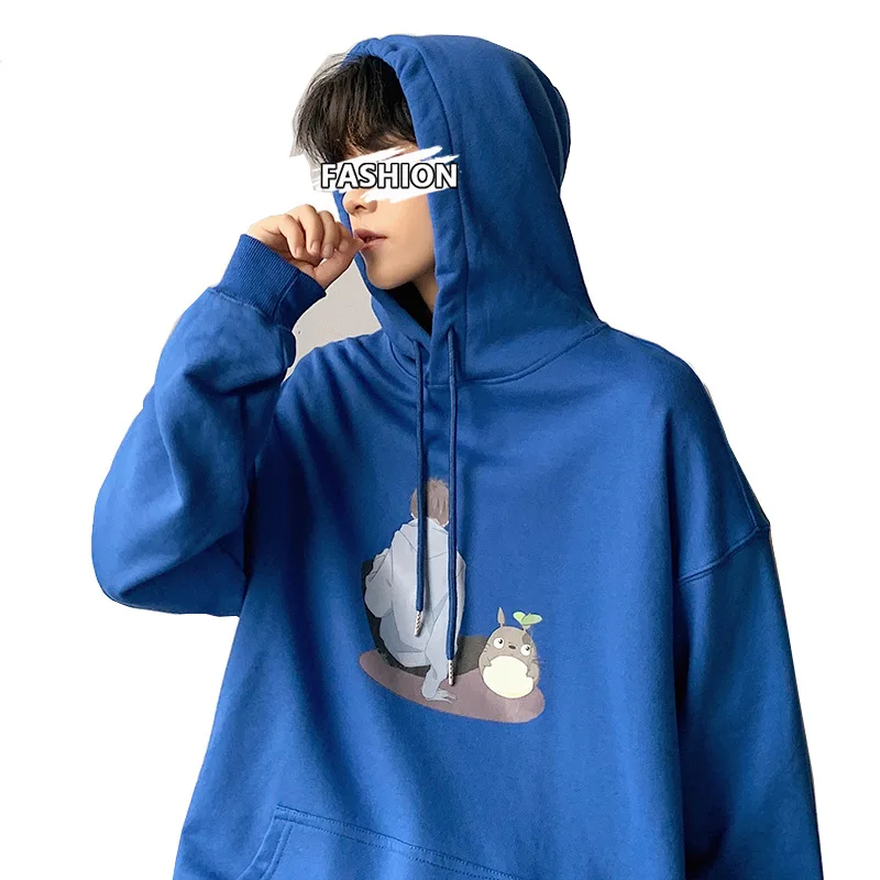 

ZOGAA 2021 Hooded Pullover Sweatshirt Men's Simple Anime Character Boy Harajuku Sweatshirt Casual Streetwear Student Wear Jacket