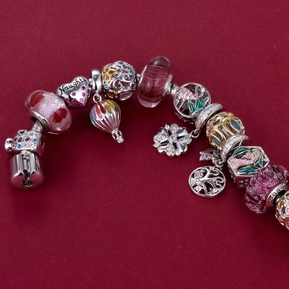 Четыре листа клевера сердце кулон 925 пробы серебро тропических рыб и вод tailBeads