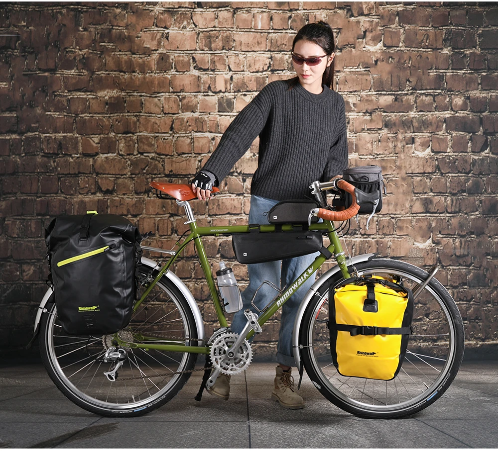 Rhinowalk 20L водонепроницаемый портативный седло Pannier задний мешок для велосипеда стойка для заднего сиденья багажник сумка для велоспорта MTB сумка Аксессуары для велосипеда