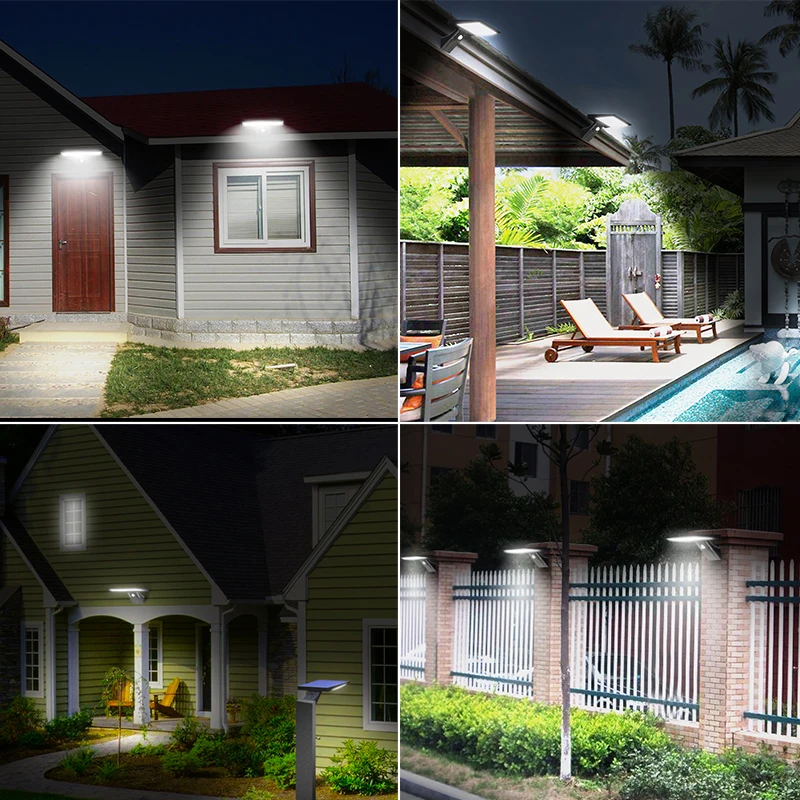 

Solar Light Outdoors Motion Sensor 90LEDs Solar Lamp Powered Exterior Security Lights Waterproof Flood Lighting garden Wall Lamp