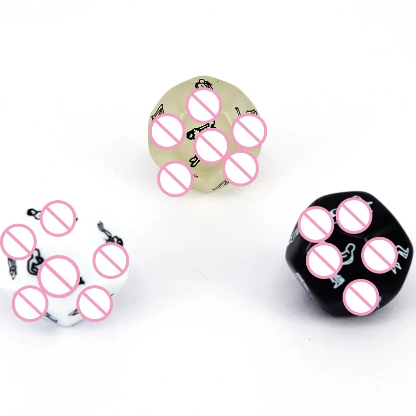 Игра в кости для взрослых сексуального осанки D12 по бокам секс и D6 эротический