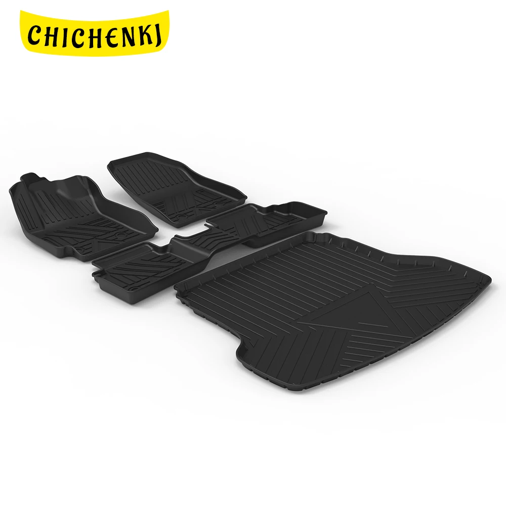 

For Kia K3 BD FORTE 2019-2021 Auto Car Floor Mats All-Weather TPE Foot Mats Odorless Pad Waterproof Tray Mat Interior Accessory