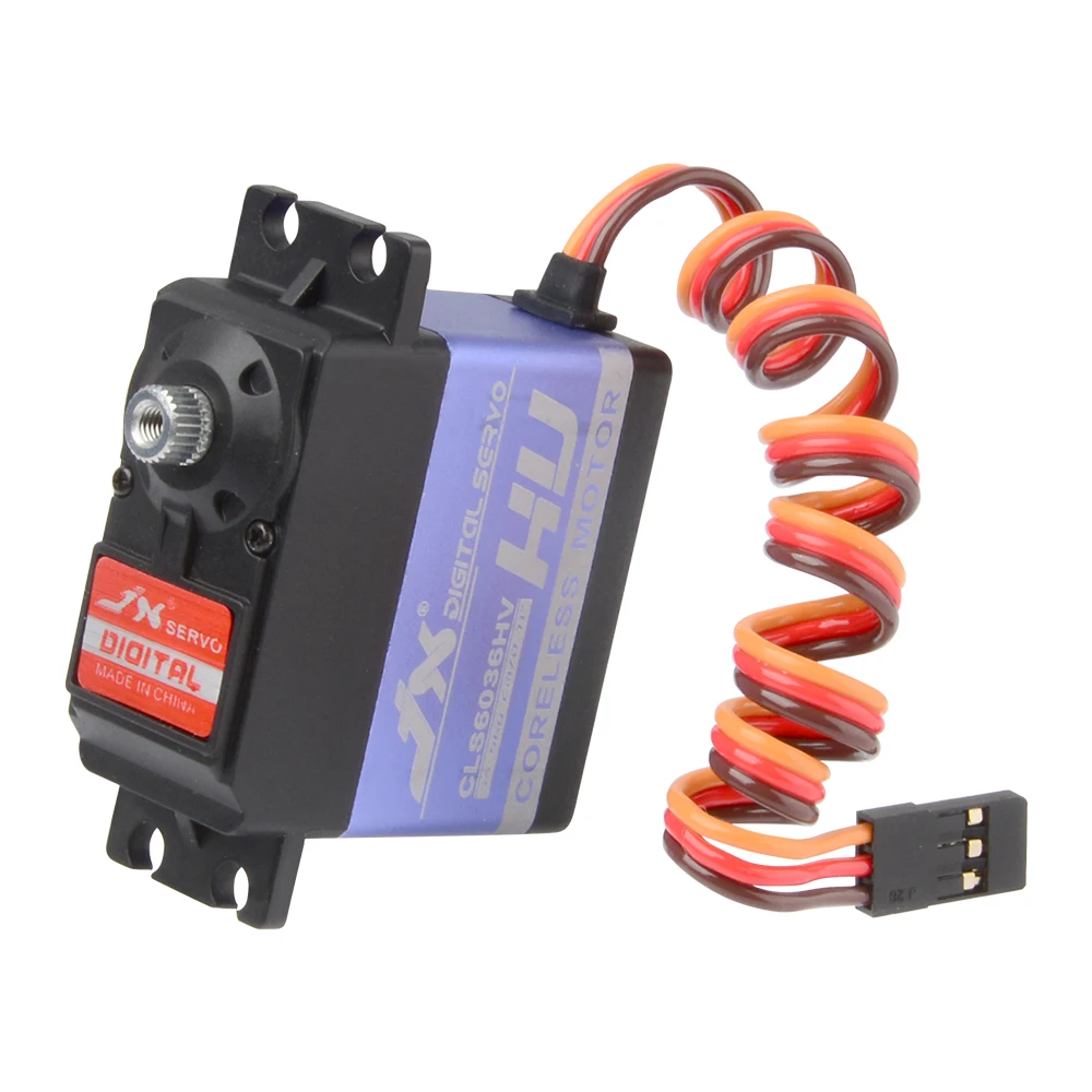 

Цифровой сервопривод без сердечника JX Servo CLS6036HV, крутящий момент 35 кг, 180 градусов, для робототехники, лодки, радиоуправляемых автомобилей