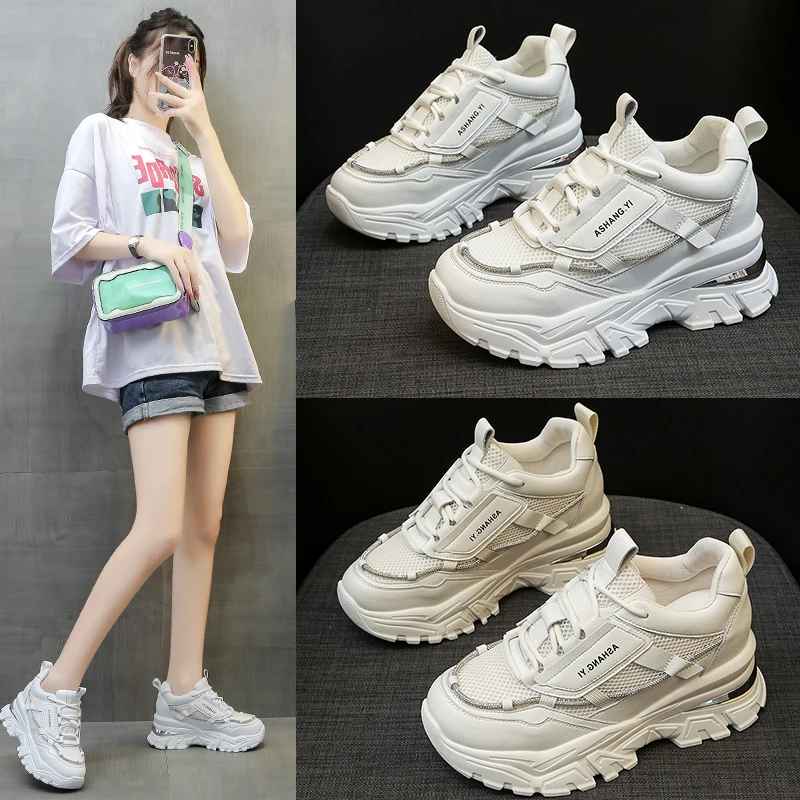 

Dad shoes women's fashion 2021 new net red muffin thick sole small white shoes summer versatile casual sports shoes