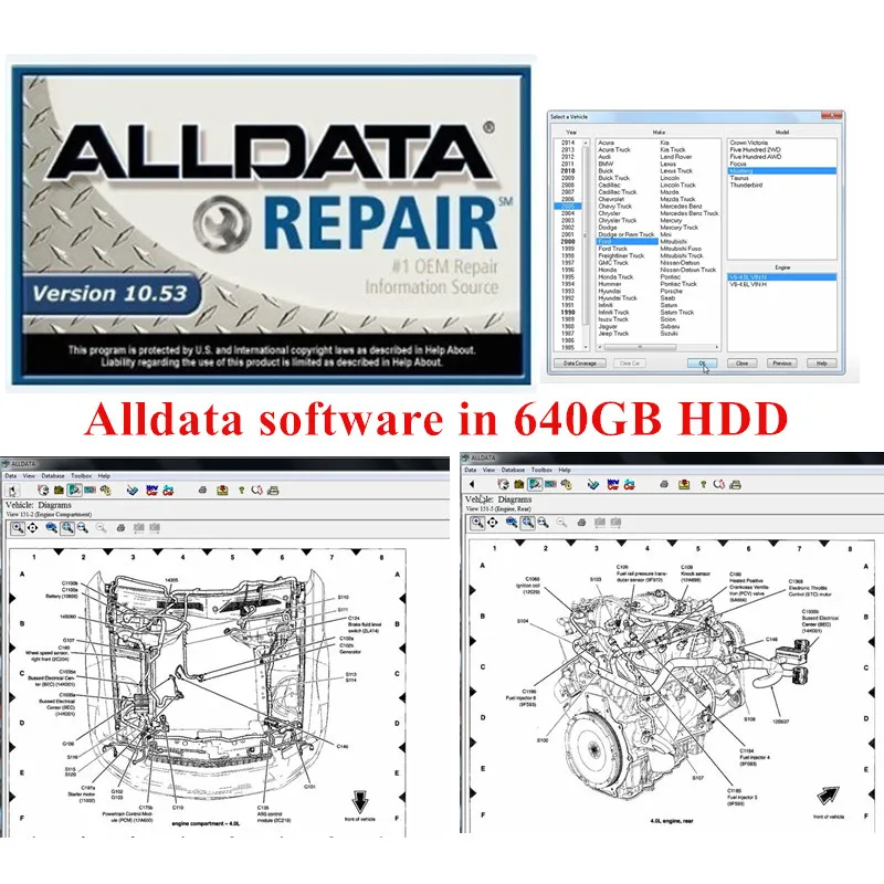 2020 новейшее программное обеспечение Alldata 10 53 для ремонта автомобиля все данные