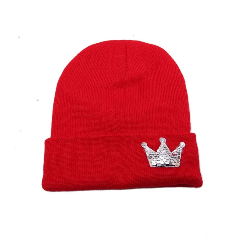 2019 модная шапка с блестками детские шапки для мальчиков и девочек зимние плотные