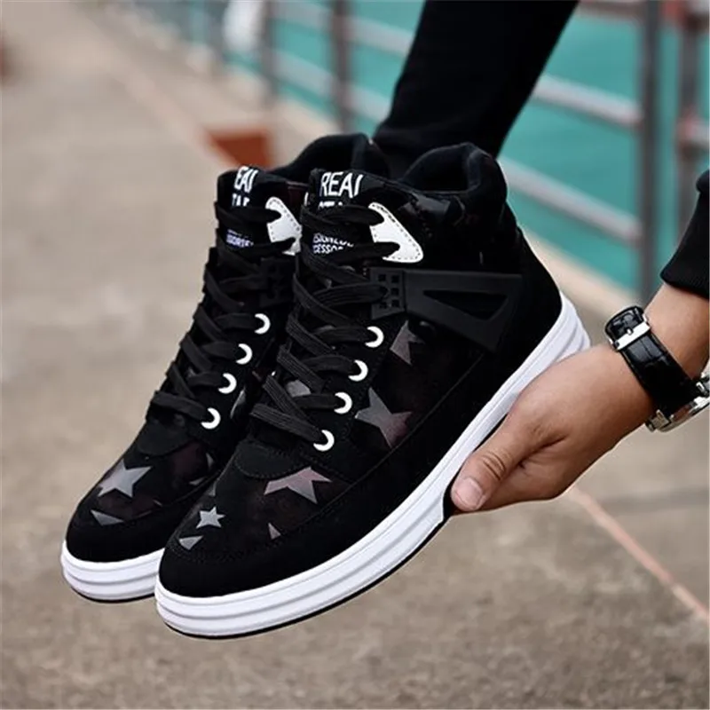 

2020 autumn and winter casual high-top men's personality breathable fashion all-match color matching men's sneakers