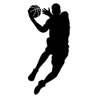 basketball player wall decal dunk jump shoot loop basketball stickers removable vinyl wall decals decor for teens c7010