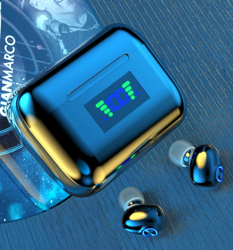 

F6 Bluetooth Earphone Wireless Bluetooth 5.0 Headphone Sports Waterproof Headset Stereo Earbuds with Charging Bo PK X