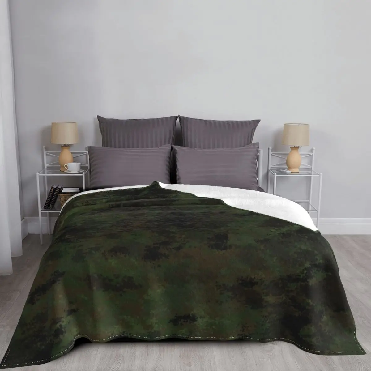 Camo Camouflage Blanket Fleece Print Military Breathable Lightweight Thin Throw for Sofa Office Bedding Throws | Дом и сад