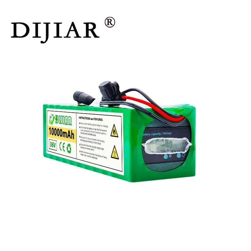 Аккумуляторная батарея DiJiar для электромобиля 36 В 10 А · ч 10S4P 18650 500 Вт мощный