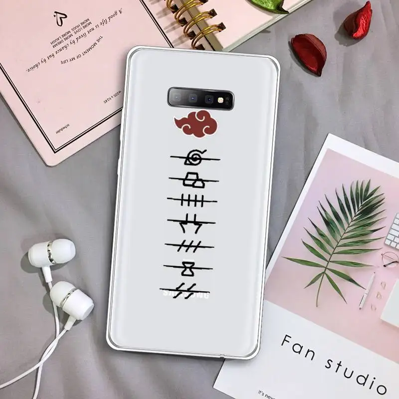 

Naruto logo sign eyes Phone Case Transparent For Samsung Galaxy A71 A21s S8 S9 S10 plus note 20 ultra