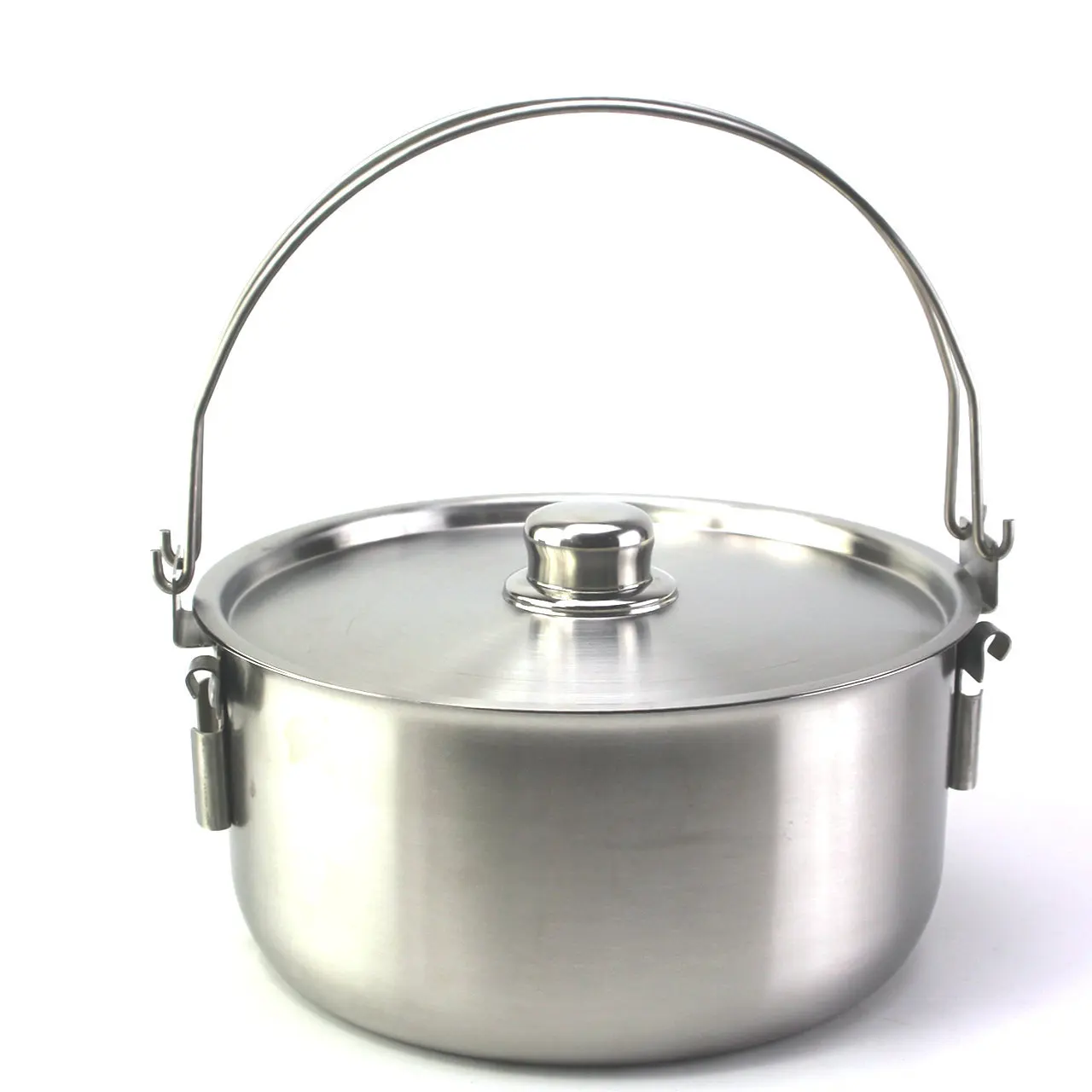 Hot Selling Stainless Steel 304 Outdoor Picnic 4-6 People Camping Hanging Pot Portable Portable Pots