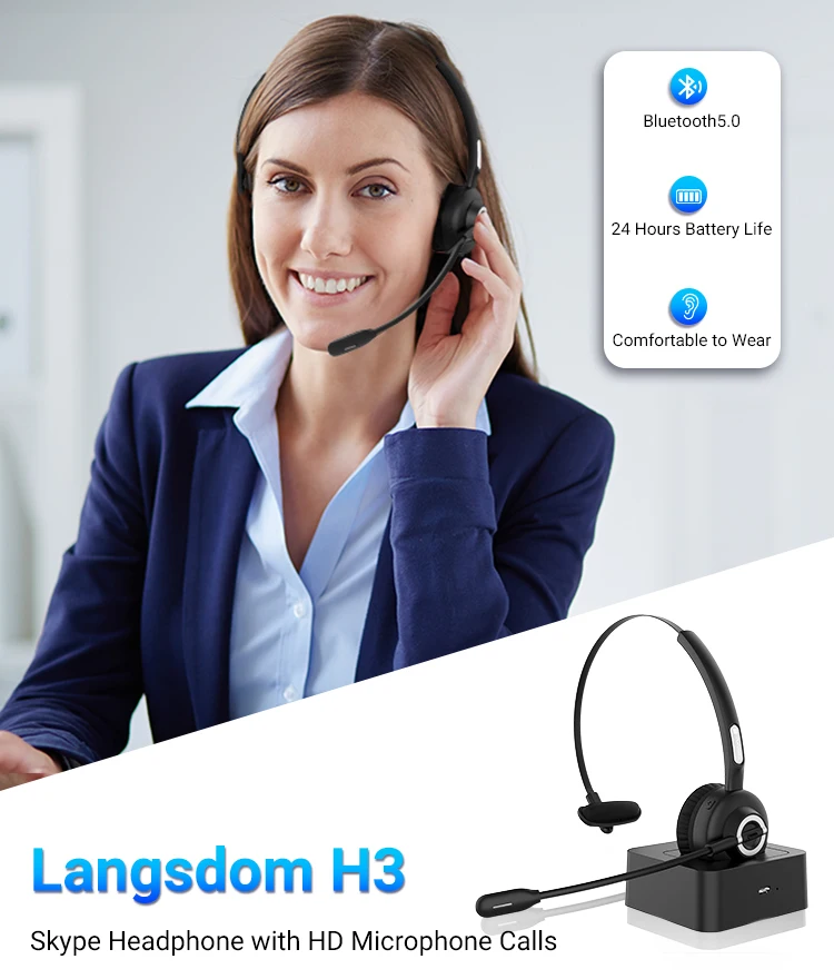 Langsdom BT25 активные беспроводные bluetooth-наушники с шумоподавлением ANC Hifi 3D игровая гарнитура наушники для PUBG Overwatch