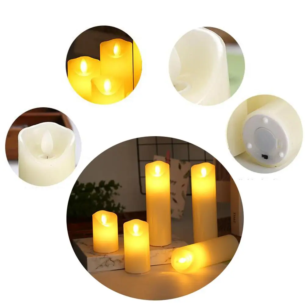 Светодиодный светильник для свечей 1 шт. беспламенный гладкий мерцающий