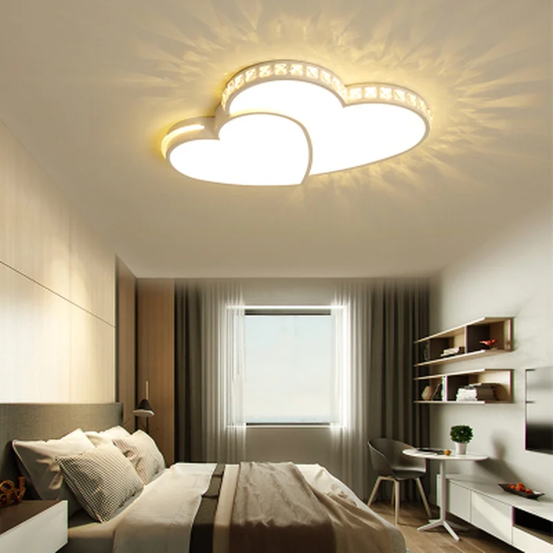 Современные светодиодный ные люстры в форме сердца приглушаемый потолочный