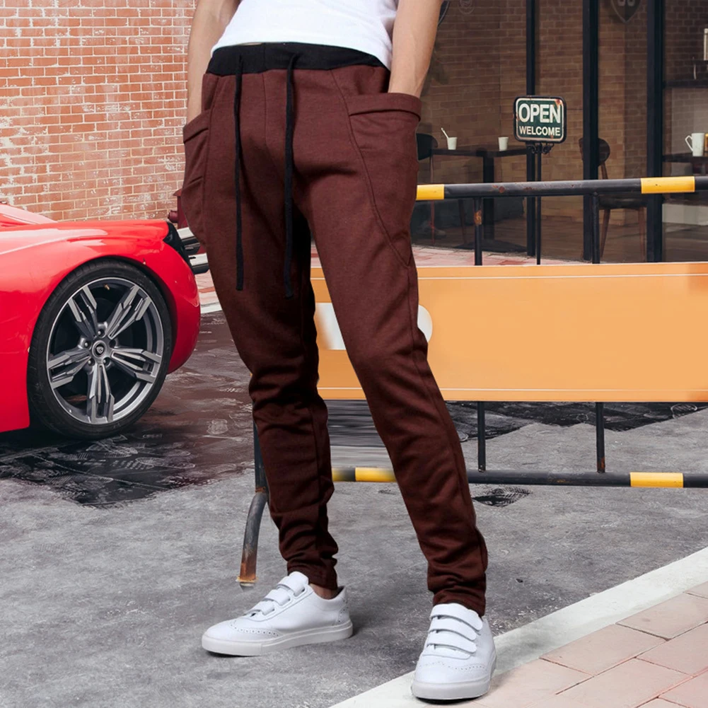1 шт. стильные мужские брюки повседневные Мягкие хлопковые спортивные штаны