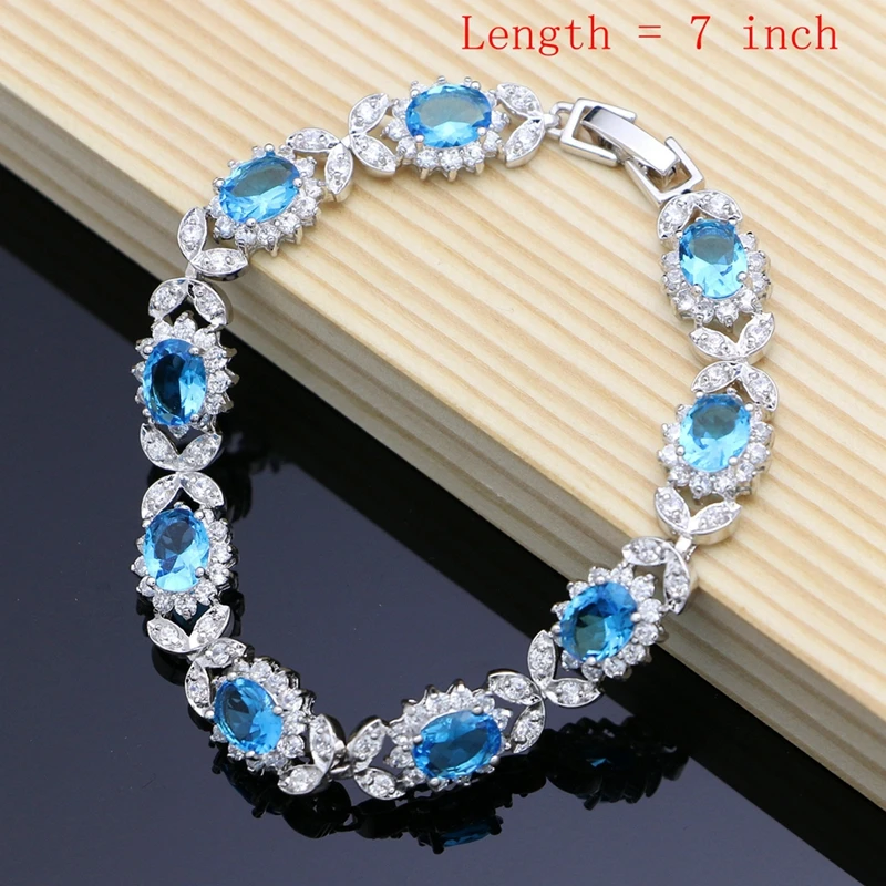 Женский ювелирный комплект из колье серёг кольца и браслета серебро 925 пробы