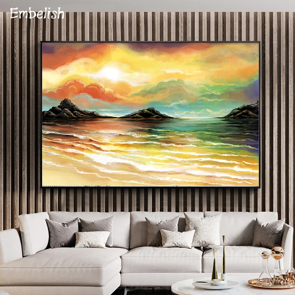 

1 Pieces HD Print On Canvas Oil Paintings Sea Wave Landscape Pictures For living Room Modern Home Decor Wall Art Posters Artwork