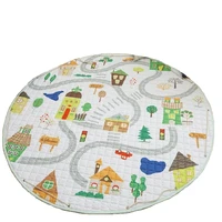 round floor crawling play mat for baby room decoration non skid carpet blanket kids toys storage bag beach picnic room decor