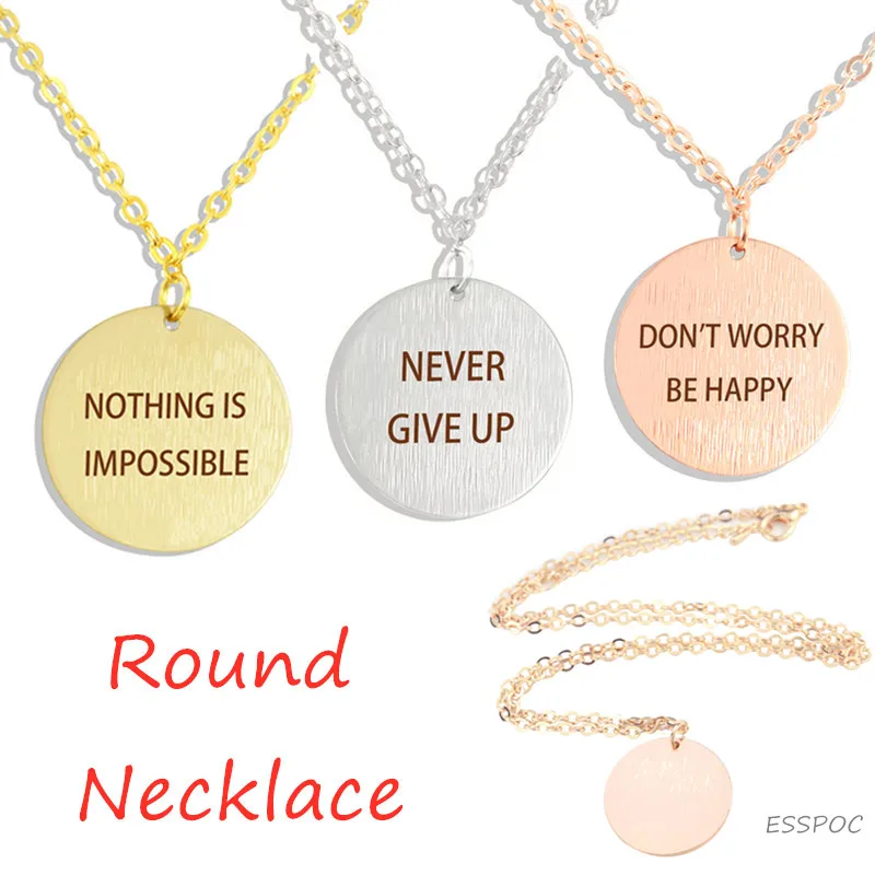 Ожерелье серебряного цвета вдохновляющее ожерелье ничего невозможно