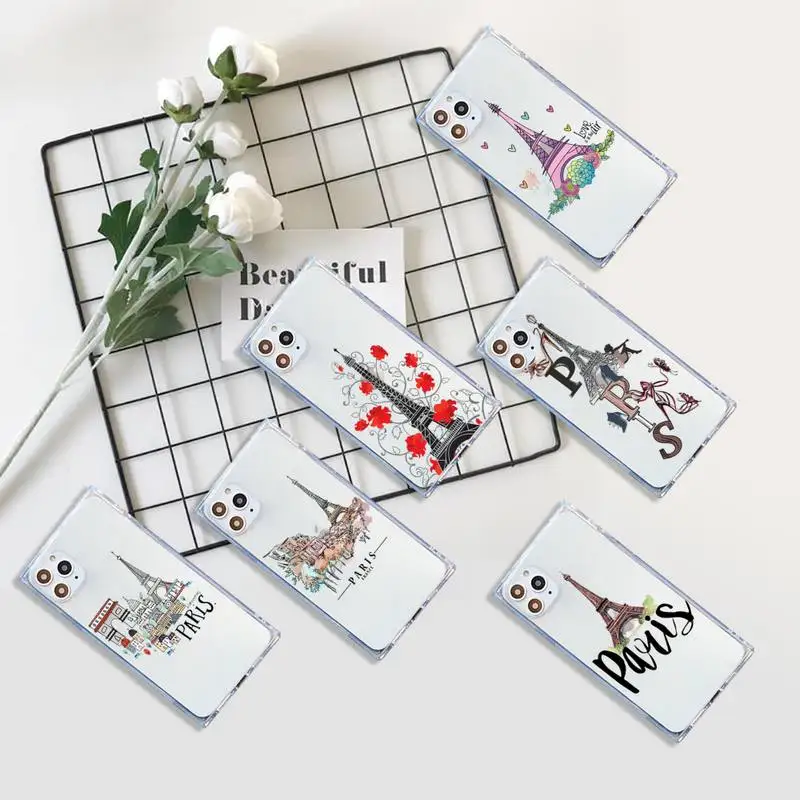 

Eiffel Tower beautiful lanscape Phone Case Transparent for iPhone 7 8 11 12 se 2020 mini pro X XS XR MAX Plus