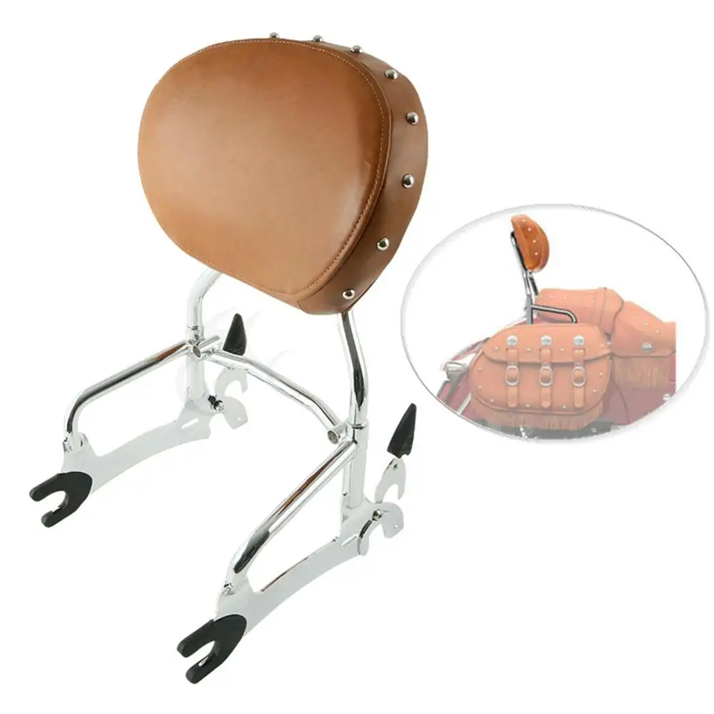 Мотоцикл 12 &quotспинка пассажирская Сисси Бар кожаный коврик для Индеец Темная