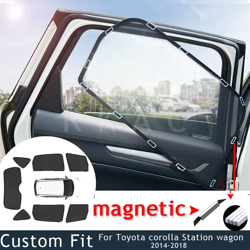 Магнитный солнцезащитный козырек для автомобиля сетчатый боковых окон с защитой