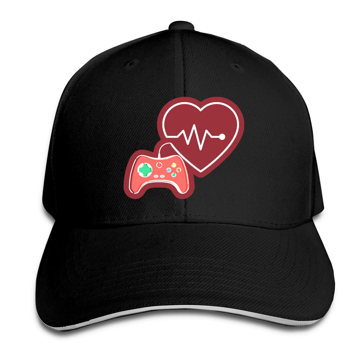 

Gamer Heartbeat Game Lover Gift man's woman Fashionable breathable Sun Caps