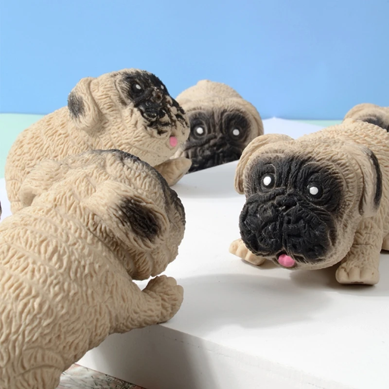 

Pug Squeeze Toy Funny Cartoon Stress Relief Ball Dog Pancake Kids Adult