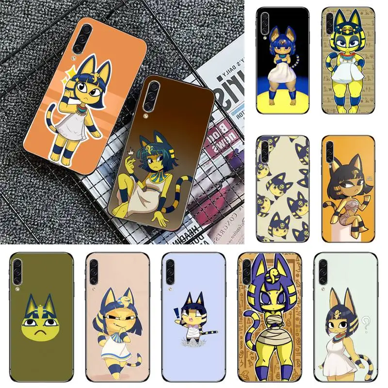 

Cute cartoon ankha animal Phone Case For Samsung galaxy A S note 10 7 8 9 20 30 31 40 50 51 70 71 21 s ultra plus