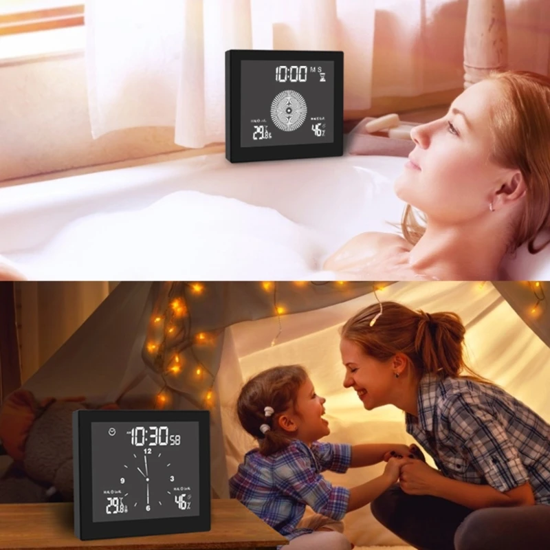Водонепроницаемый Многофункциональный таймер для ванной и душа IP65 термометр