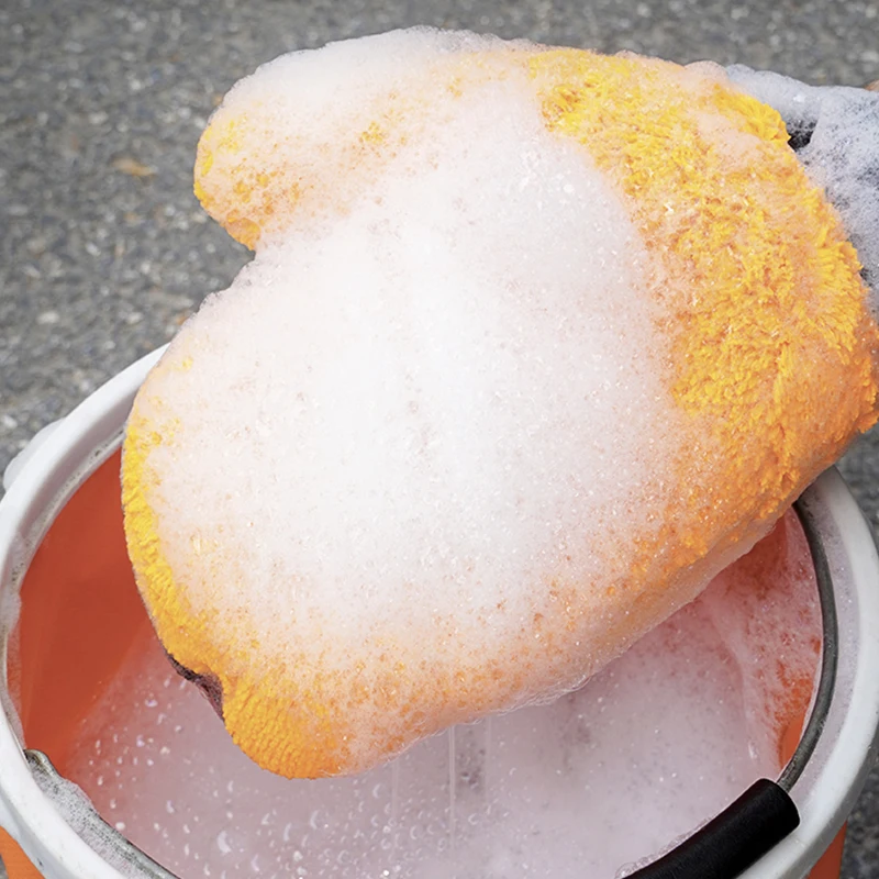 Новая Автомойка рукавицы 1 упаковку премиум Циклон микрофибровая стирающаяся