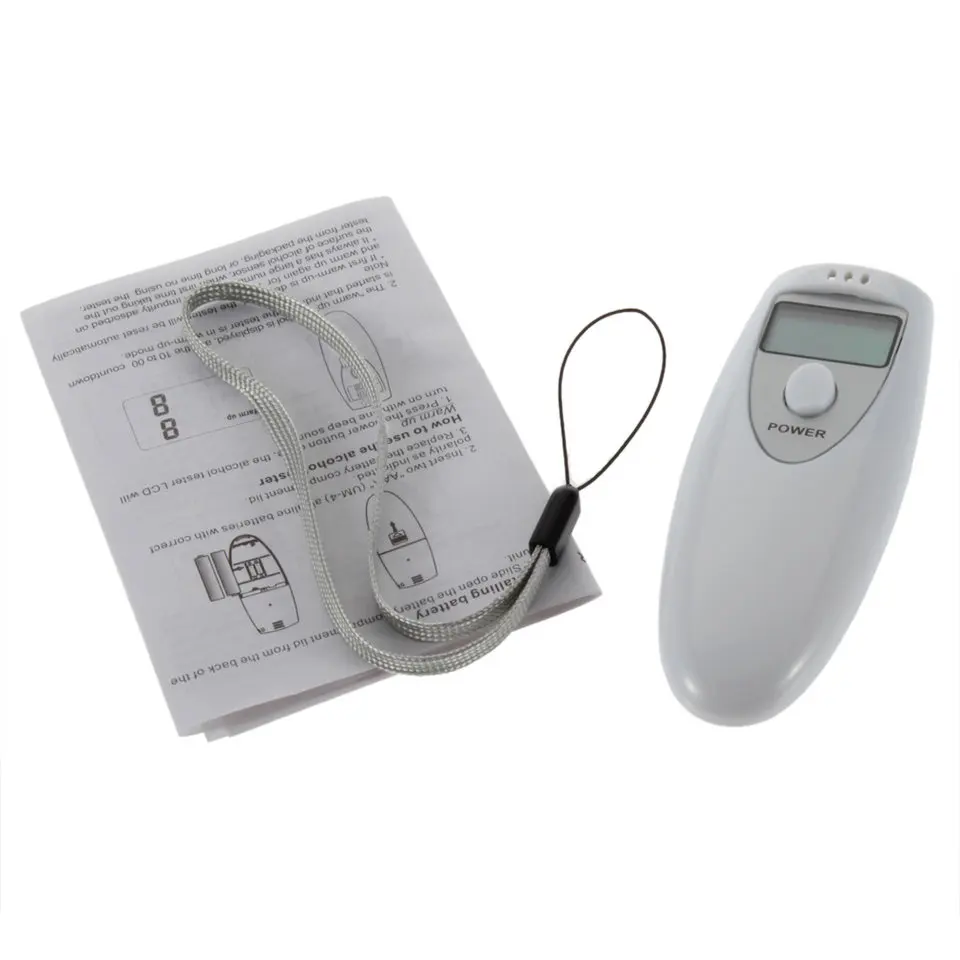 

New Promotion Pocket Digital Alcohol Breath Tester Analyzer Breathalyzer Detector Test Testing PFT-641 LCD Display for drop
