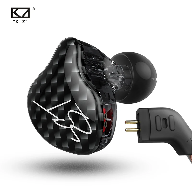 KZ ZST 1DD + 1BA наушники с двойным драйвером динамические и арматурные съемные