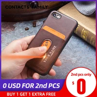 protective case for iphone 7 8 retro genuine leather phone cover credit card slot for iphone 8 wallet case full coverage shells