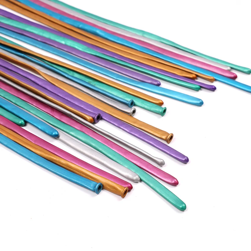 10 шт./лот металлический латексный шар длинная форма хром волшебная вязка